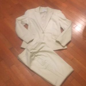 Calvin Klein Cream Colored Pantsuit Size 4